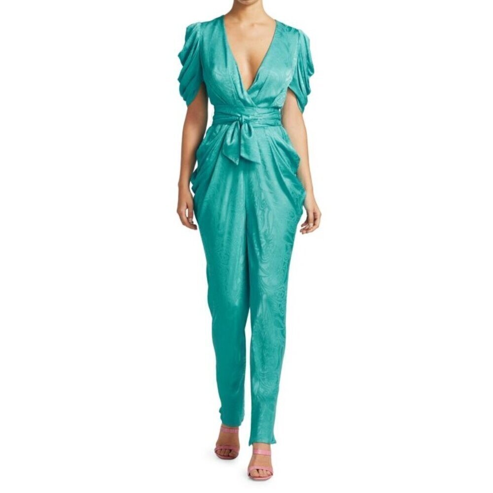 Amur Josephine Jumpsuit Teal Womens Size 0